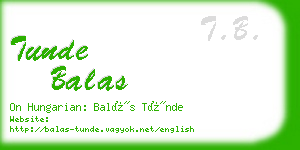 tunde balas business card